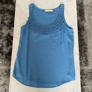 Pins And Needles blue top with ruffle neckline